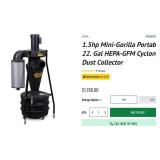 Oneida Mini Gorilla dust collector 1.5hp 110V 22 gal