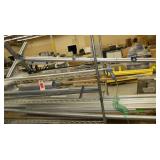 Wire shelving unit 24x72 and contents - emt, threaded rod, uni-strut