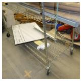 Wire shelving unit 24x72 and contents - emt, threaded rod, uni-strut