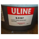 Like new Uline mobile workstation 45x24x35 and a pail of dessicant