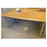 72x30 Workbench with wood top and steel legs, adjustable height