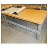 60x30 Workbench with wood top and steel legs