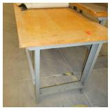 60x30 Workbench with wood top and steel legs