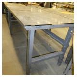 All steel workbench, adjustable height, 72x36