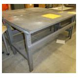 All steel workbench, adjustable height, 72x36