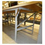 Workstation 8ft x 3 ft with storage shelves above