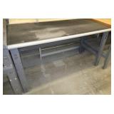 60x30 Workbench with wood laminate top and steel legs, adjustable height