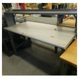 60x30 Workbench with wood laminate top and steel legs, adjustable height