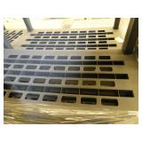 Three plastic storage shelves 36x17x75