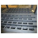 Three plastic storage shelves 36x17x75
