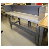 60x30 Workbench with laminate top and steel legs, adjustable height and shelf