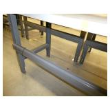 60x30 Workbench with laminate top and steel legs, adjustable height and shelf