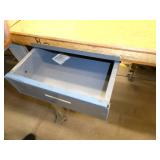60x30 Workbench with laminate top and steel legs, adjustable height and a parts bin hanger