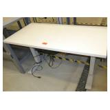Adjustable height Desk 24x48, laminate with steel base