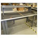 60x30 Workbench with wood laminate top, steel legs, adjustable height, top shelf