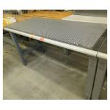 60x30 Workbench with wood laminate top, steel legs, adjustable height, wild mat on top