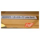 Two new in box hardwood locker bench tops 72 inches long x 9.5 wide