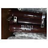 22 capacitors with wiring and insulators 100W 1,000 Ohm