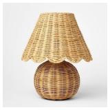 Table Lamp with Woven Base & Shade - Threshold