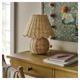 Table Lamp with Woven Base & Shade - Threshold