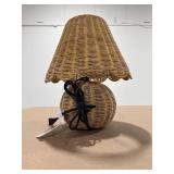 Table Lamp with Woven Base & Shade - Threshold