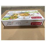 Good Cook Ceramic Pan with Lid 12" Blue/White