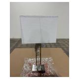 Window Pane Table Lamp with USB Nickel