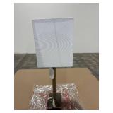 Window Pane Table Lamp with USB Nickel