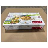 Good Cook Ceramic Pan with Lid 12" Blue/White