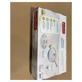Good Cook Ceramic Pan with Lid 12" Blue/White