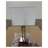 Window Pane Table Lamp with USB Nickel
