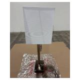 Window Pane Table Lamp with USB Nickel