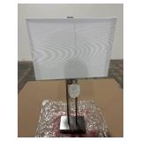 Window Pane Table Lamp with USB Nickel