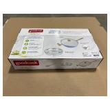 Good Cook Ceramic Pan with Lid 12" Blue/White