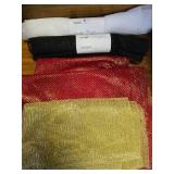 Tulle and Red and Gold Tulle Like Fabric