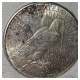 1923s Peace Dollar $1 XF, Gold Toning