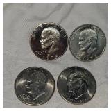 1974 Ike Proof UNC, 1971,72,76 Ikes-4 Total