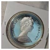 1982 Canada Silver Bull Skull $1 UNC