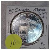 1985 Canada Silver Moose $1 UNC