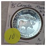 1985 Canada Silver Moose $1 UNC