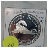 1986 Canada Silver Locomotive $1 UNC