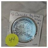 2013 Canada Dog Sled Silver $1 UNC