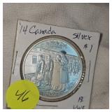 2014 Canada Silver $1 Proof, UNC