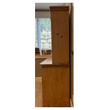 LBR2 - German Vintage Pine Stepback Hutch Cabinet - 2-piece