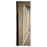 LBR2 - Corner White Painted Wooden Cabinet With Bifold Doors