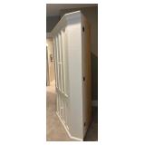 LBR2 - Corner White Painted Wooden Cabinet With Bifold Doors