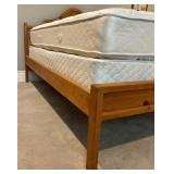 LBR2 - Vintage Carved Pine Queen Bed