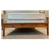 LBR2 - Vintage Carved Pine Queen Bed
