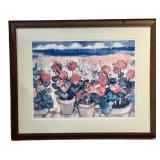 LBR2 - Geraniums by the Bay T. White Signed Limited Edition Art Print 28/200 Framed