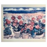 LBR2 - Geraniums by the Bay T. White Signed Limited Edition Art Print 28/200 Framed
